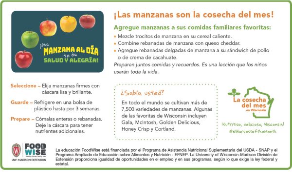 Inserción para el boletín sobre las manzanas