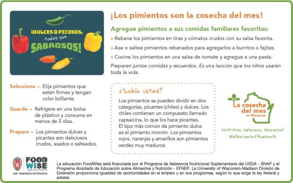 Inserción para el boletín sobre los pimientos 