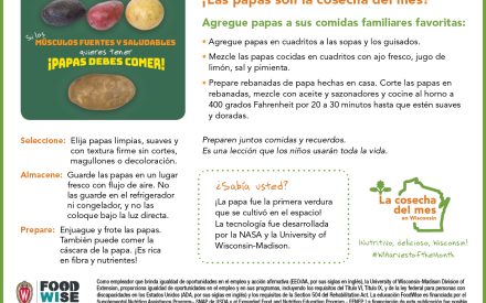 Inserción para el boletín sobre las papas