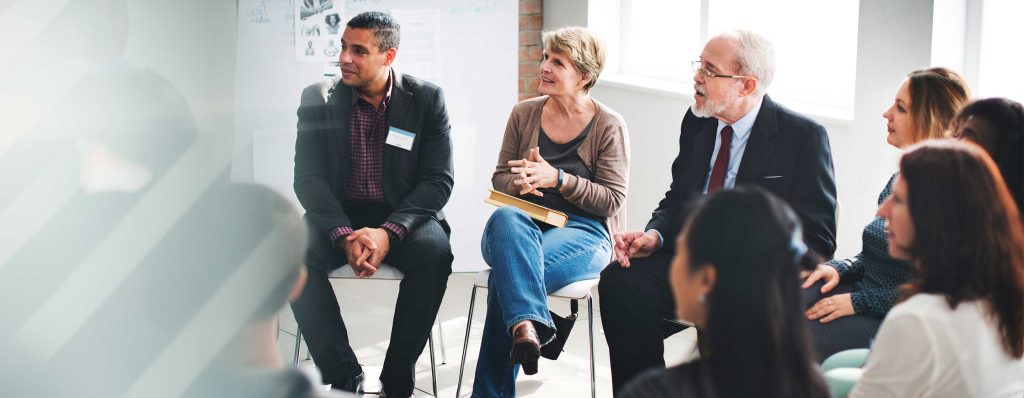 Business People Meeting Conference Discussion Working Concept Seminar Stock Photo